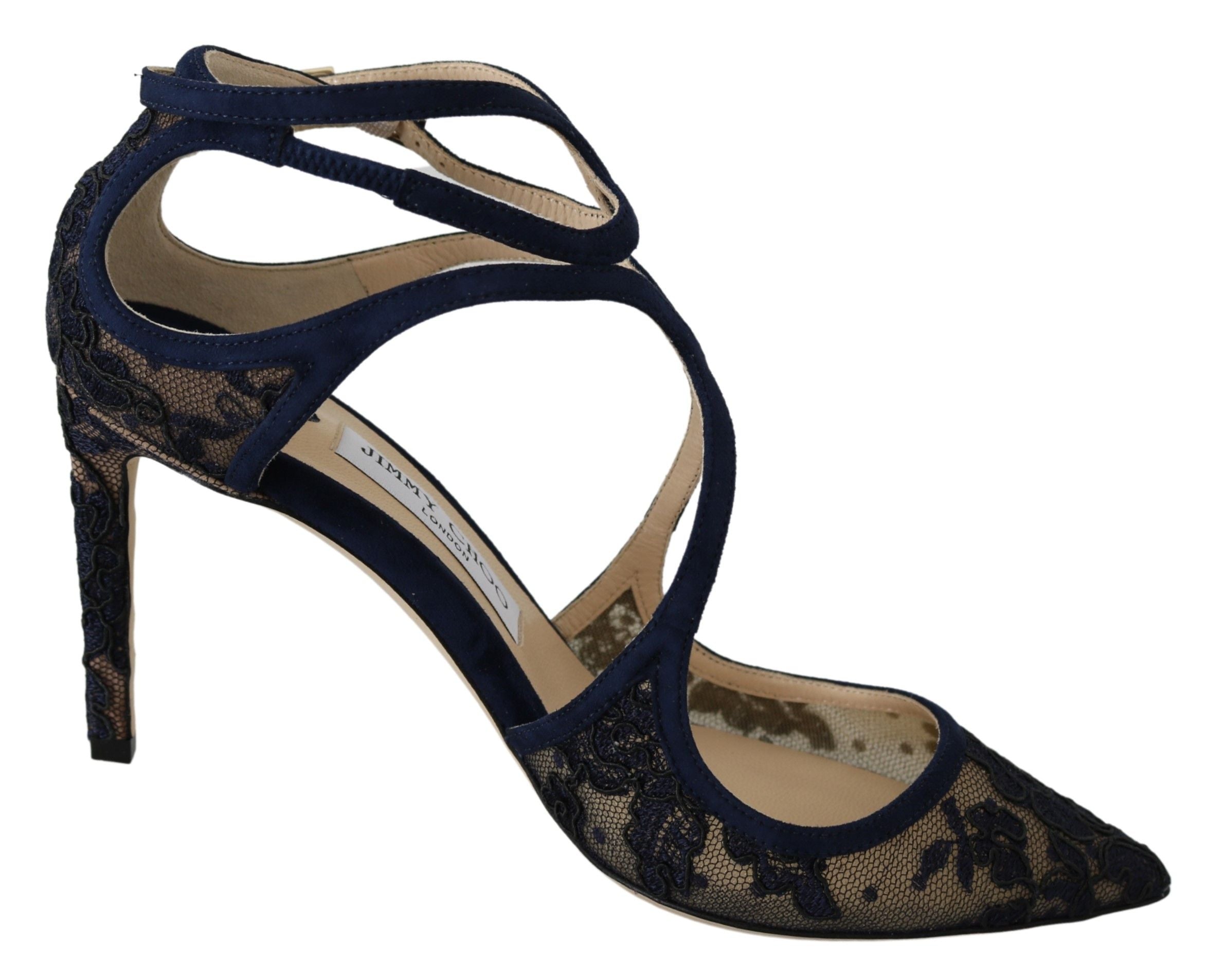 Marinblå Lancer Läderpumps Elegance Unleashed