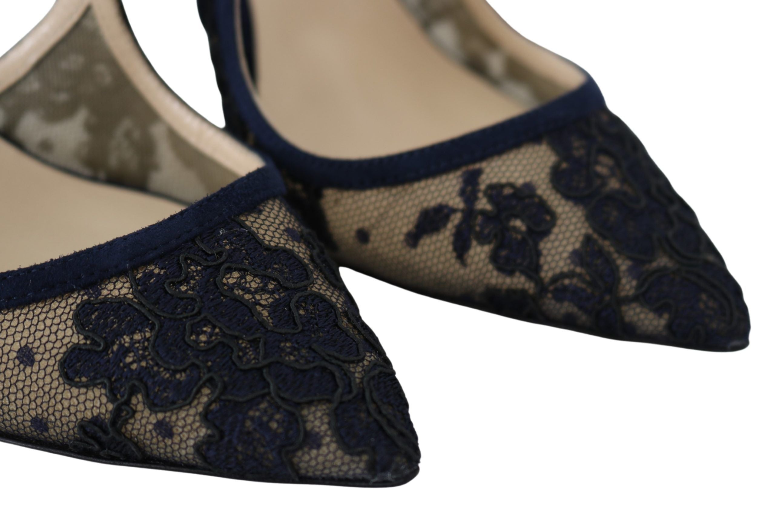 Marinblå Lancer Läderpumps Elegance Unleashed