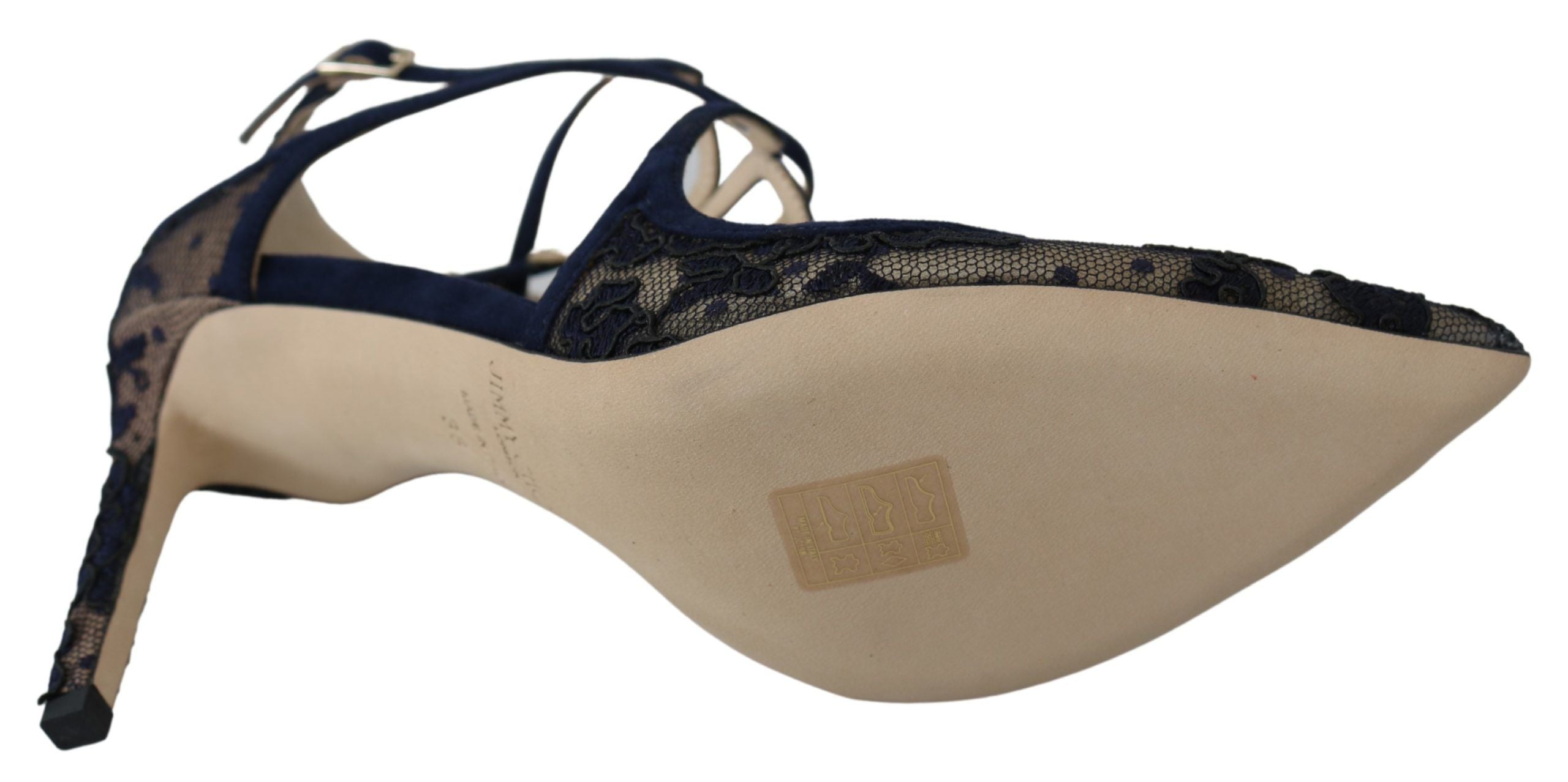 Marinblå Lancer Läderpumps Elegance Unleashed