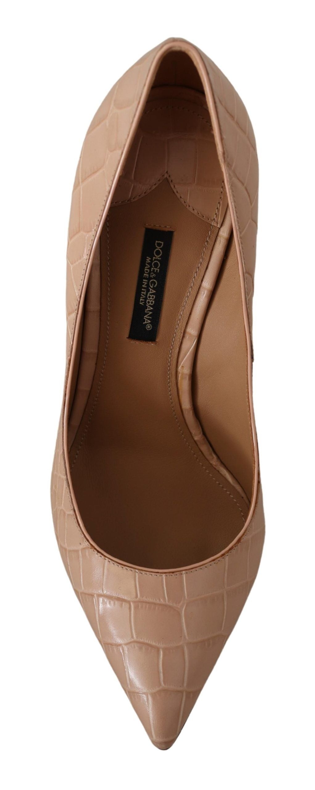 Beige Läder Bellucci Klackskor Pumps