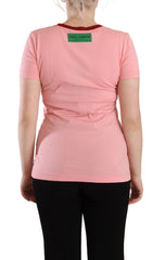 Dolce & Gabbana Pink Cotton Short Sleeves Crewneck T-shirt Top