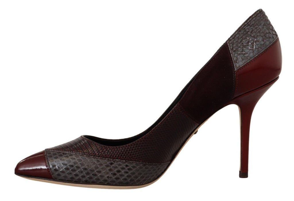 Flerfärgade Exotiska Läderklackar Pumps Skor