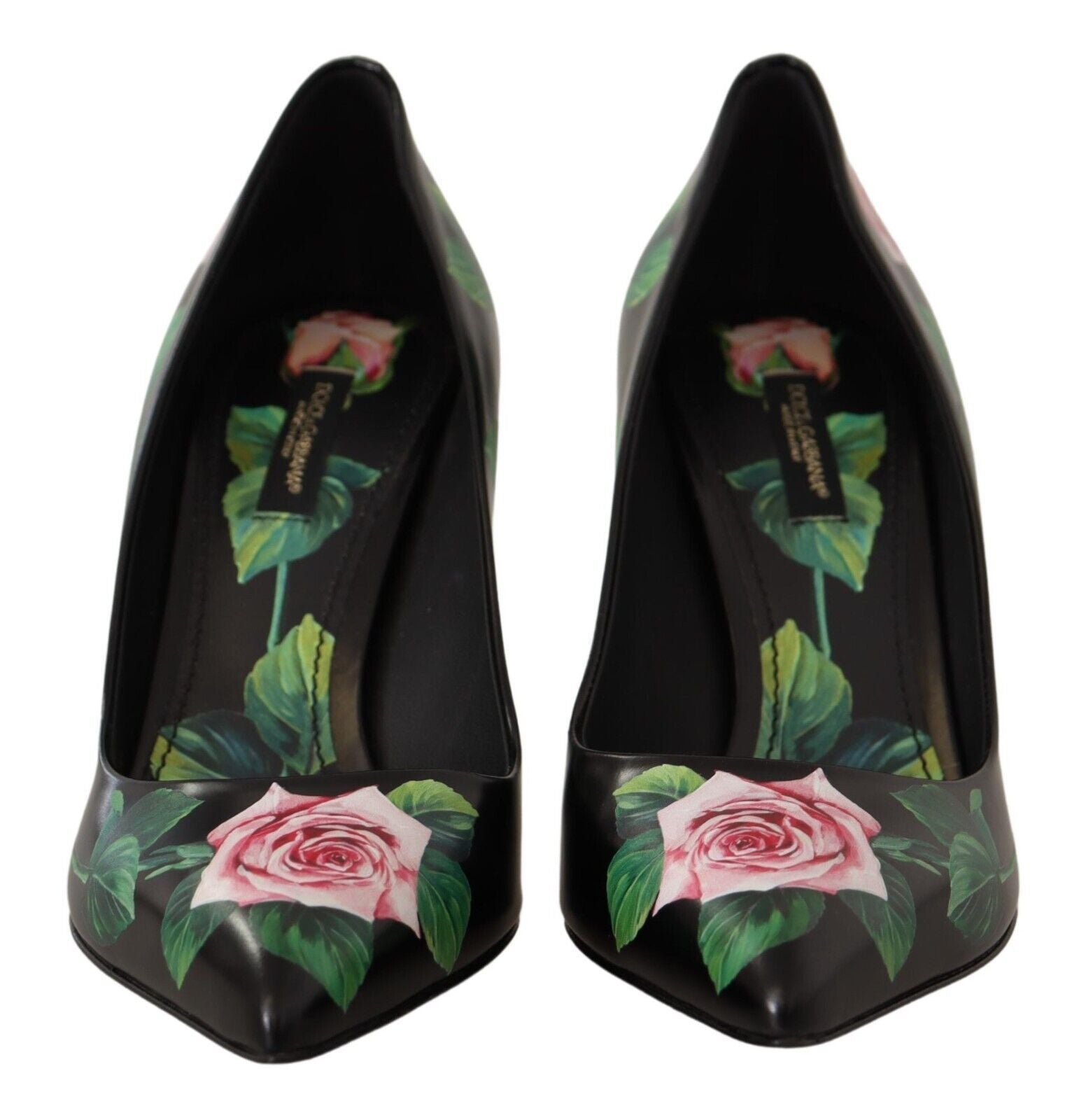 Svarta Läder Roses Högklackade Pumps Skor