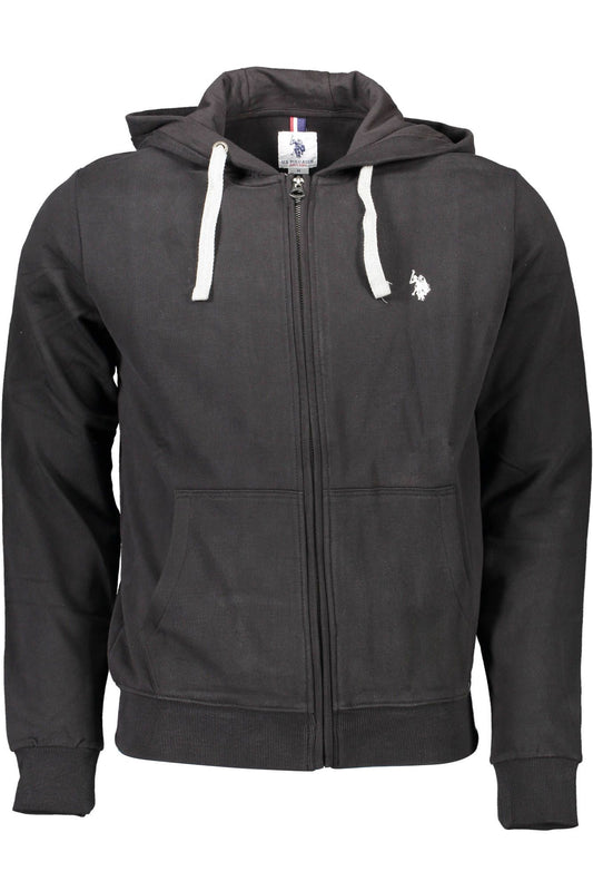 US POLO ASSN. Svart bomullsgenser for menn