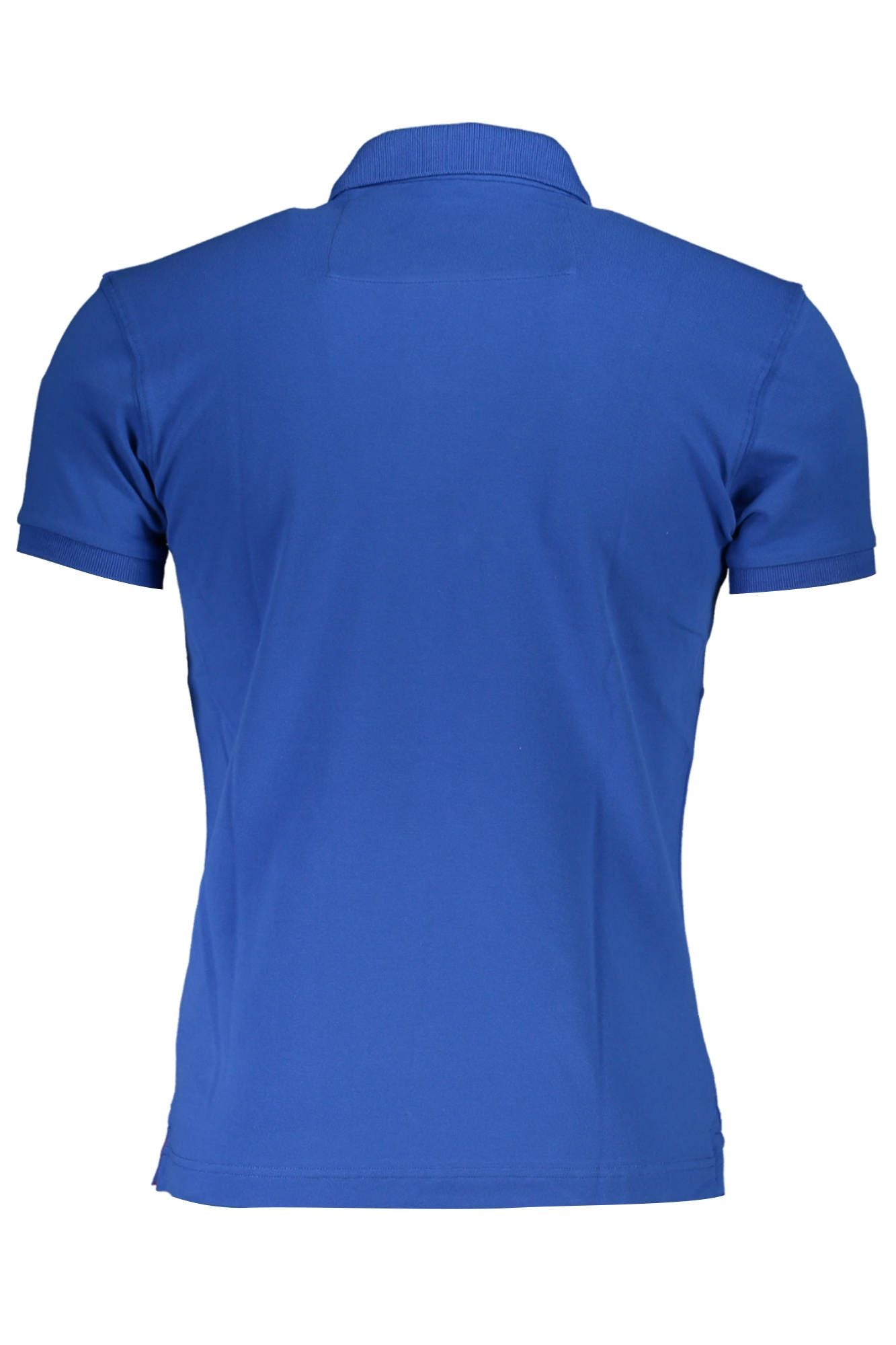 Slim fit broderad pikétröja med kontrastdetaljer