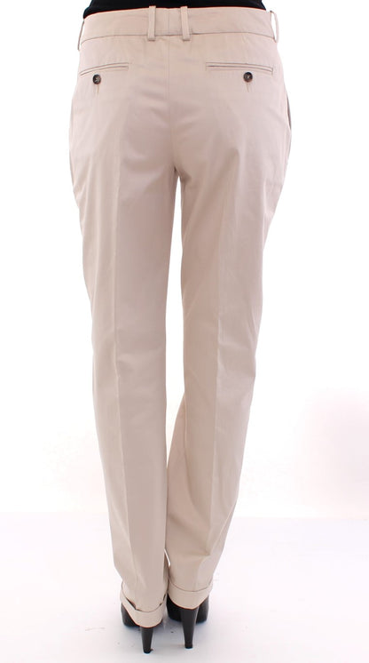 Dolce &amp; Gabbana Beige Bomullschinosbyxor
