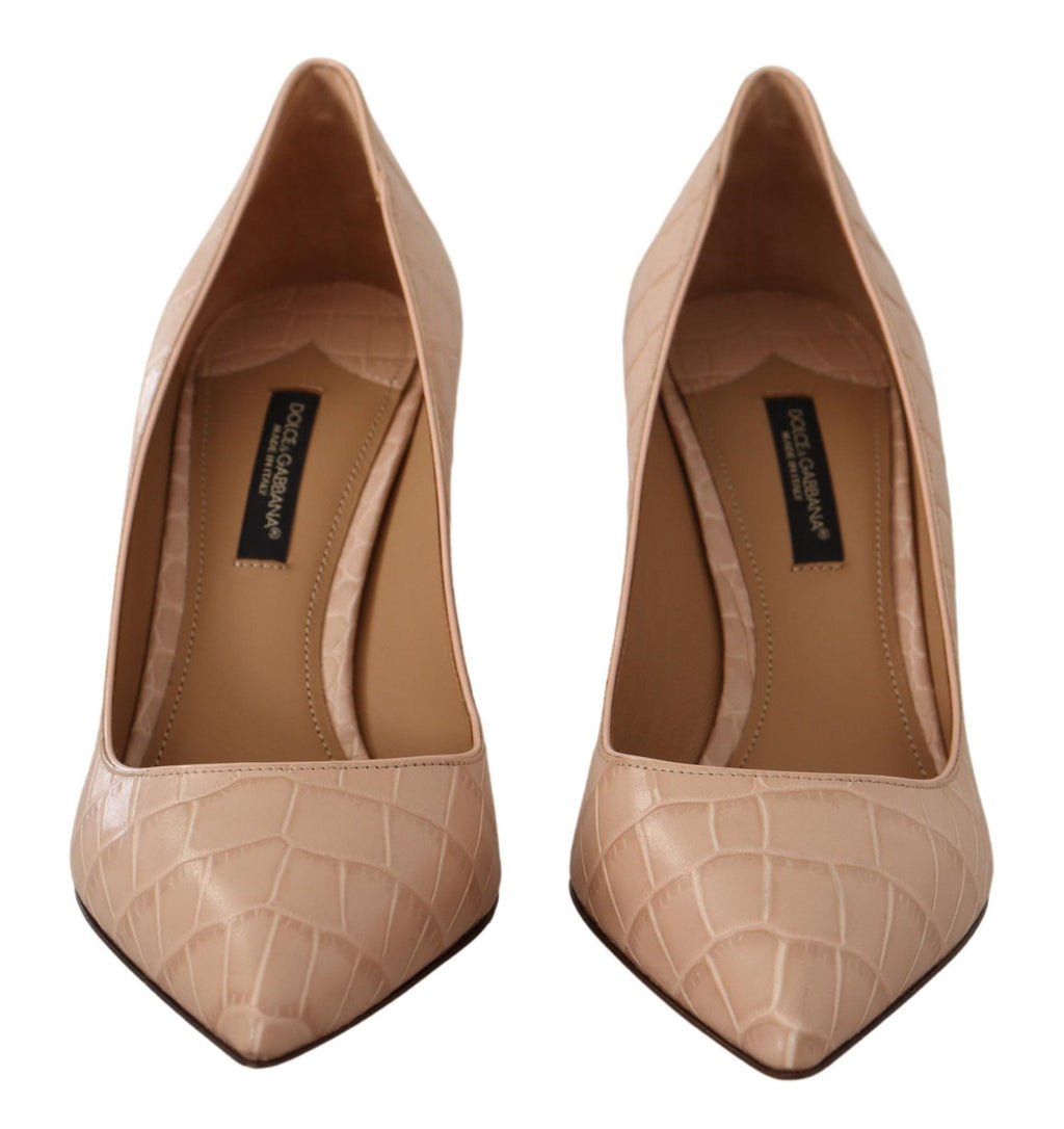 Beige Nude Läder BELLUCCI Klackskor Pumps