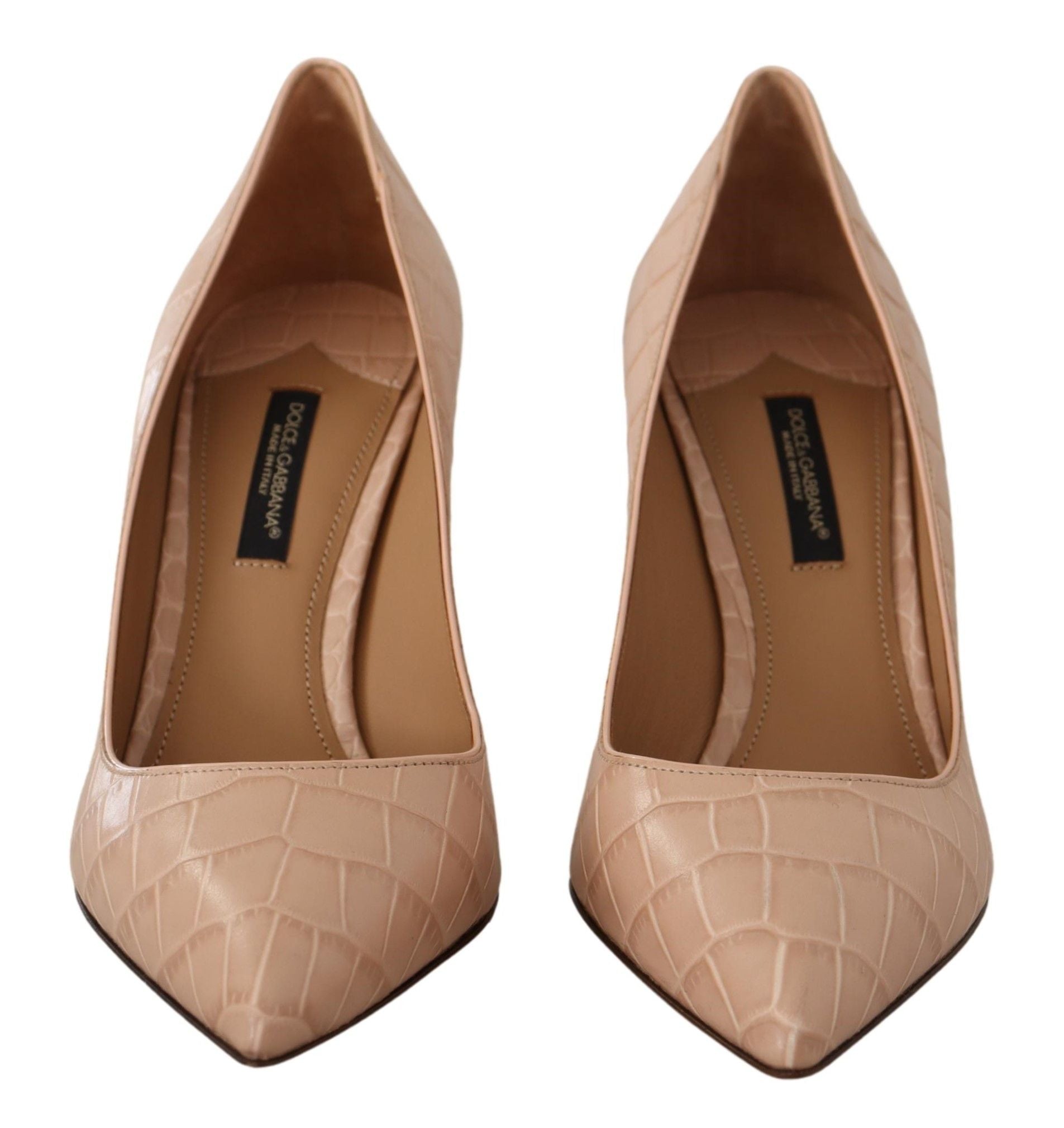Beige Nude Läder BELLUCCI Klackskor Pumps