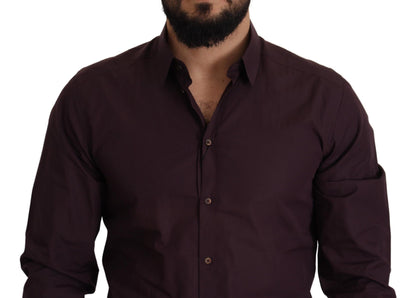 Dolce &amp; Gabbana Lila Bomull GULD Slim Fit Skjorta
