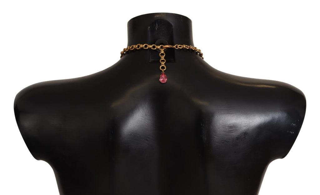 Halsband med sicilianska frukter och rosor i guld och mässing