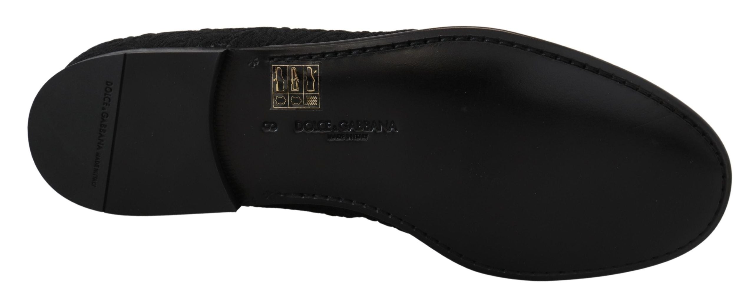 Svarte blomstermønster jacquard tøfler loafers sko