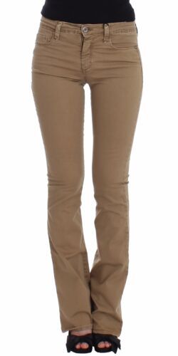 Beige rette ben denimbukser stretchjeans