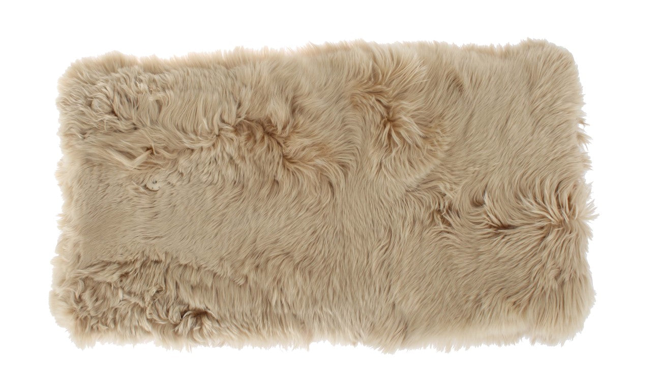 Beige halsduk med alpackakrage