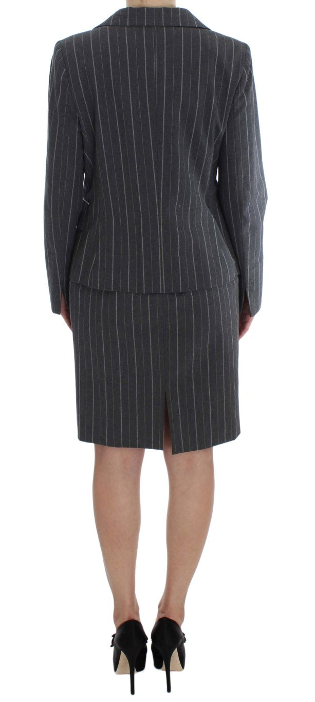 Grått sett med stretchkjole og blazer