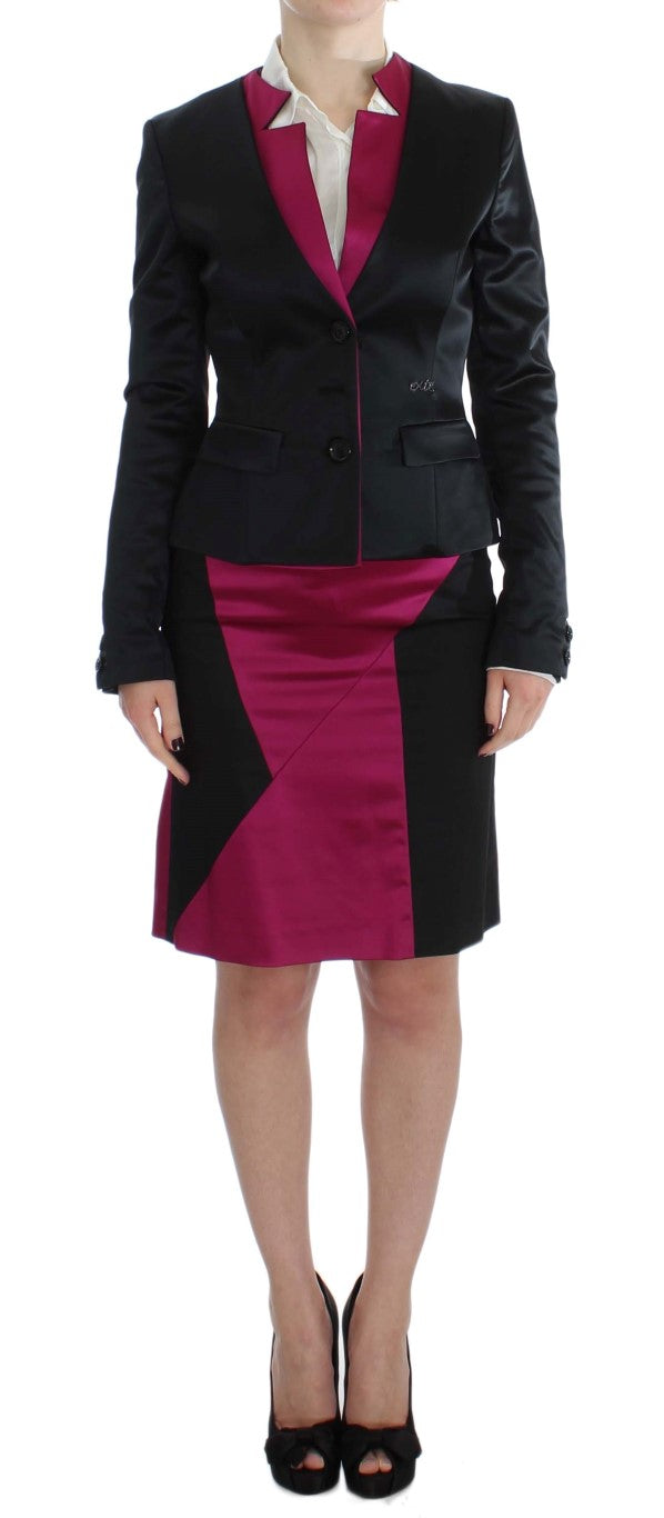 Svart rosa todelt dressskjørt og blazer