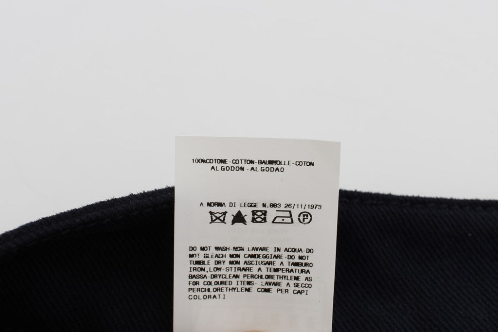 Blå minikjol i bomullsjeans