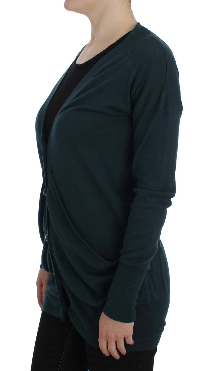 Grønn cardigan med knapper