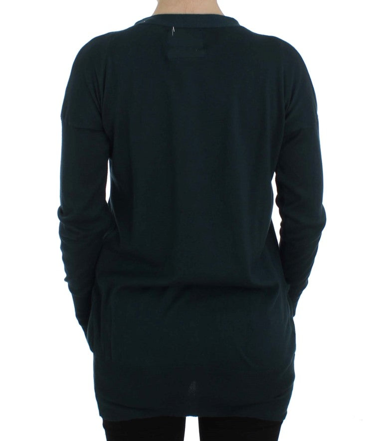 Grønn cardigan med knapper
