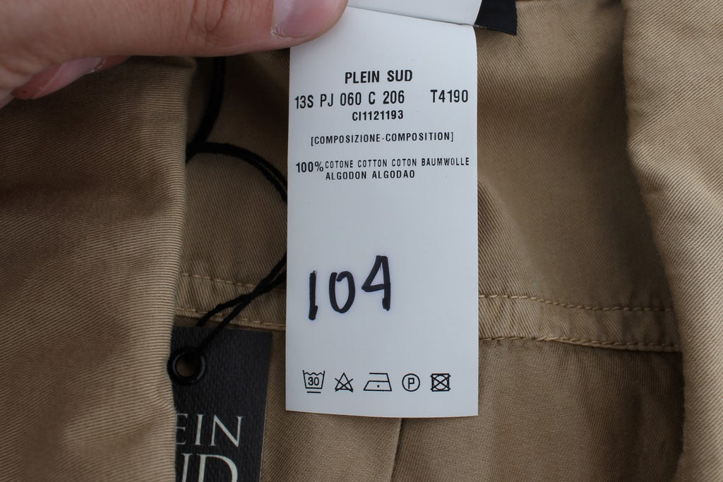 Beige bomullsärmlös skjorta