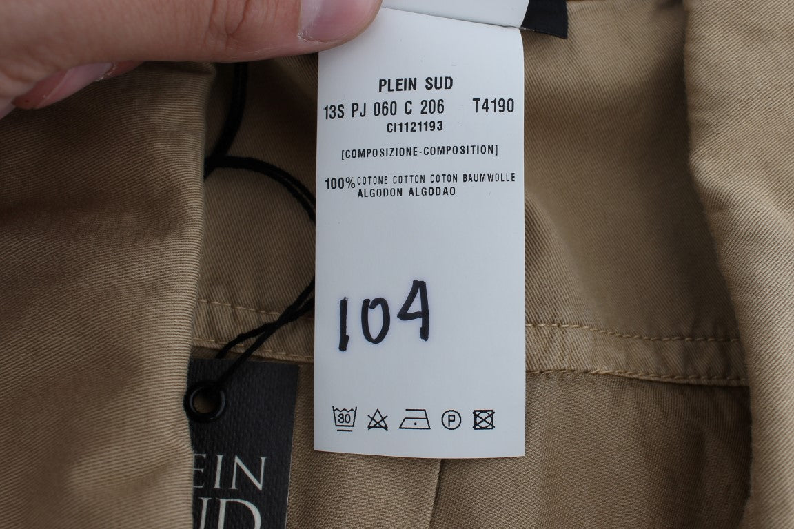Beige bomullsärmlös skjorta