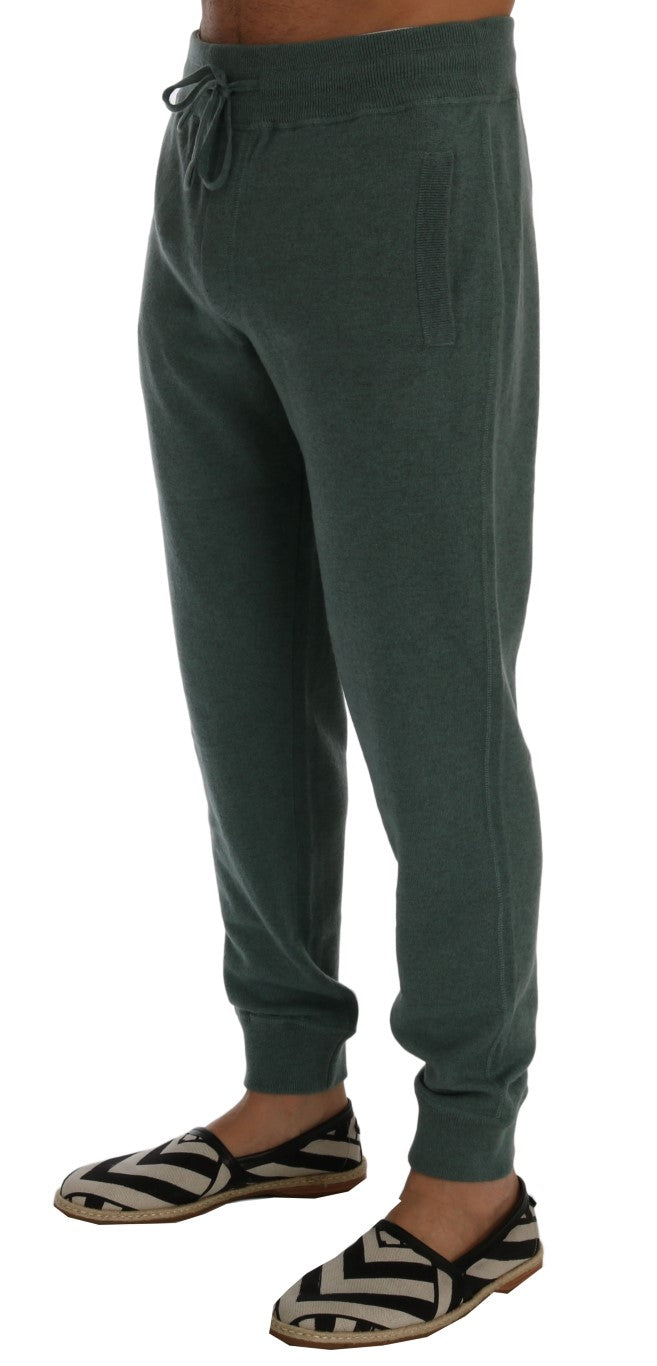 Dolce &amp; Gabbana Gröna Cashmere Träningsbyxor