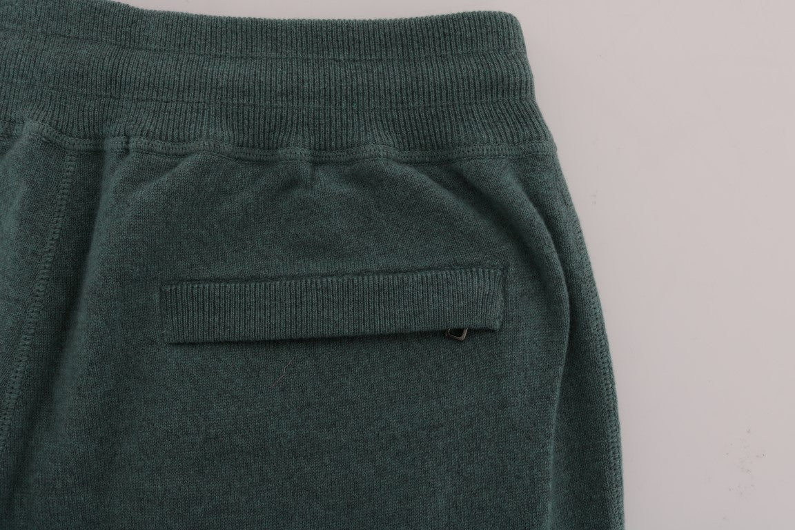 Dolce &amp; Gabbana Gröna Cashmere Träningsbyxor