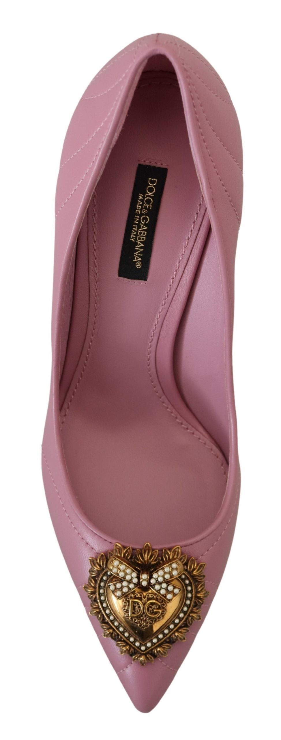 Rosa Läder Hjärta DEVOTION Klackskor Pumps