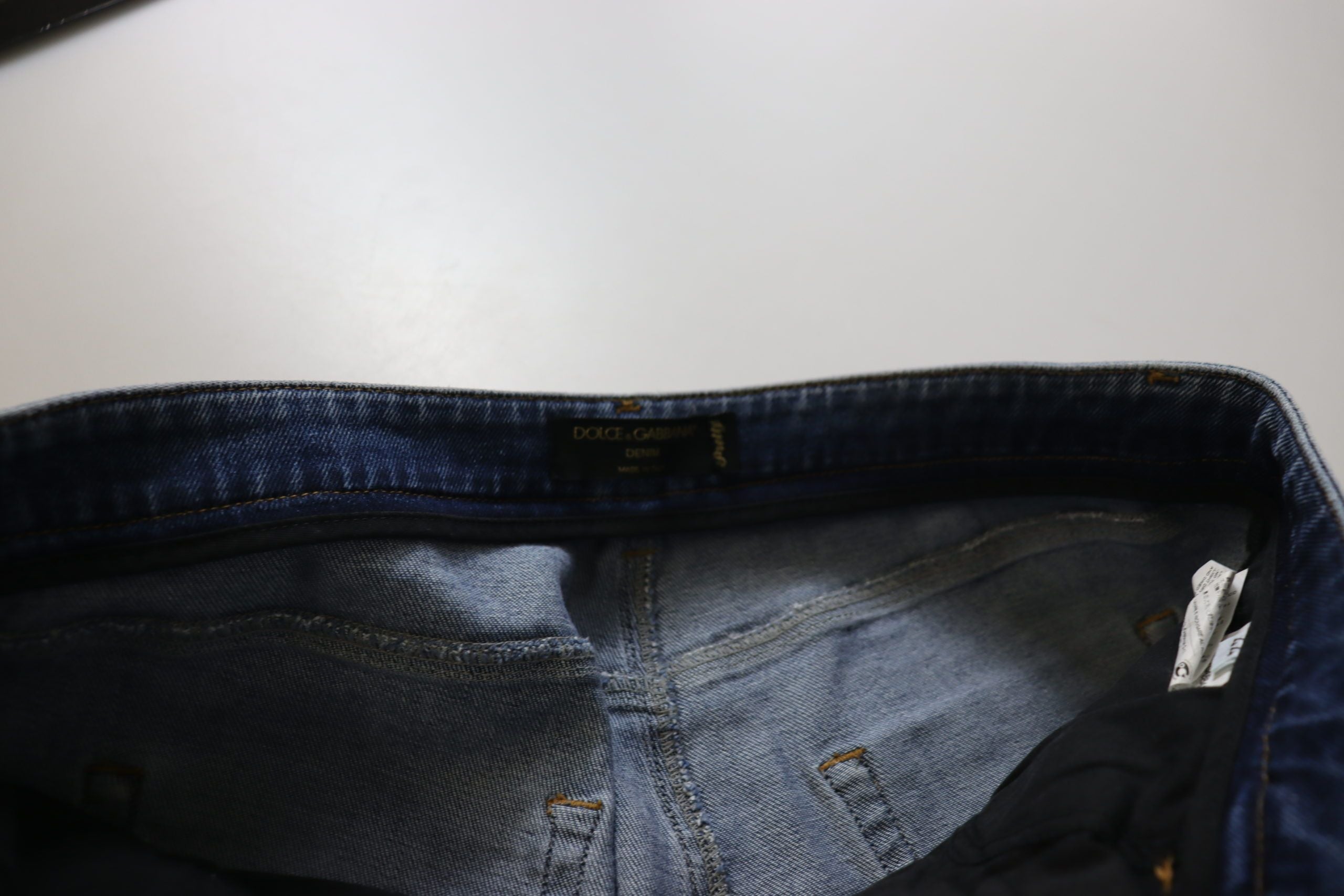 Blå tvättade bomulls skinny lågmidjade denimjeans