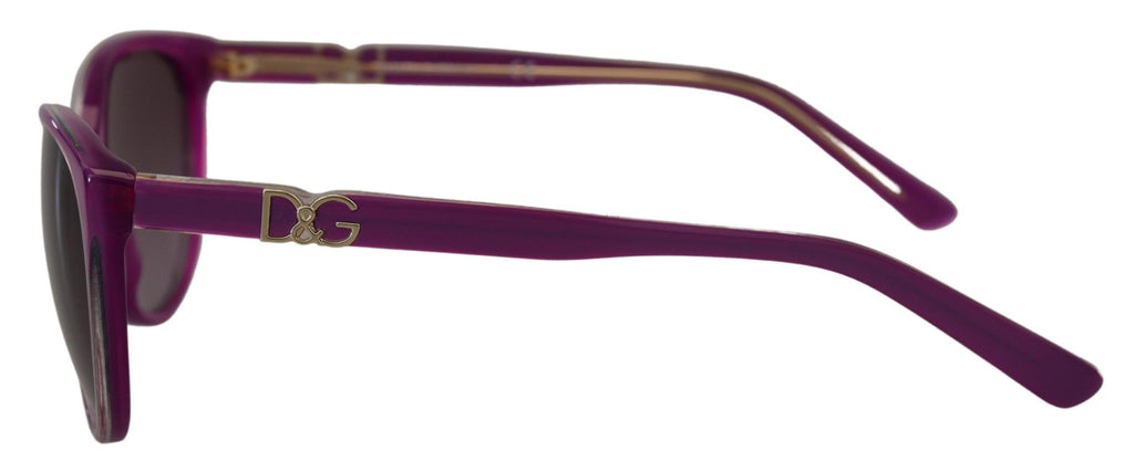 Lila Acetatbågar Runda Solglasögon DG4171P