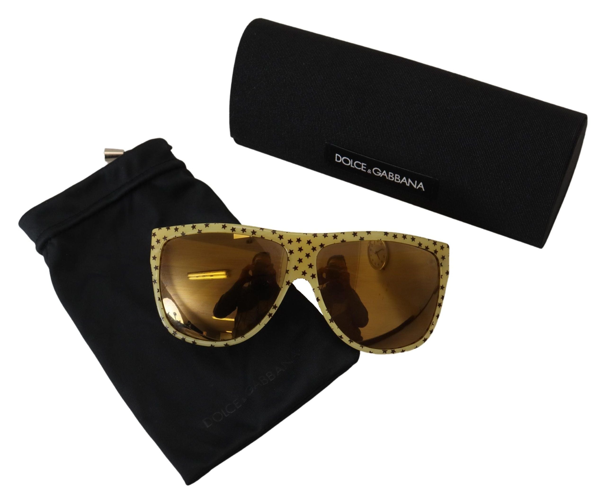 Gula stjärnor Acetat Fyrkantiga Shades DG4125 Solglasögon