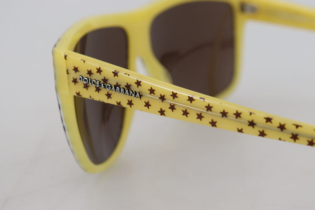 Gula stjärnor Acetat Fyrkantiga Shades DG4125 Solglasögon