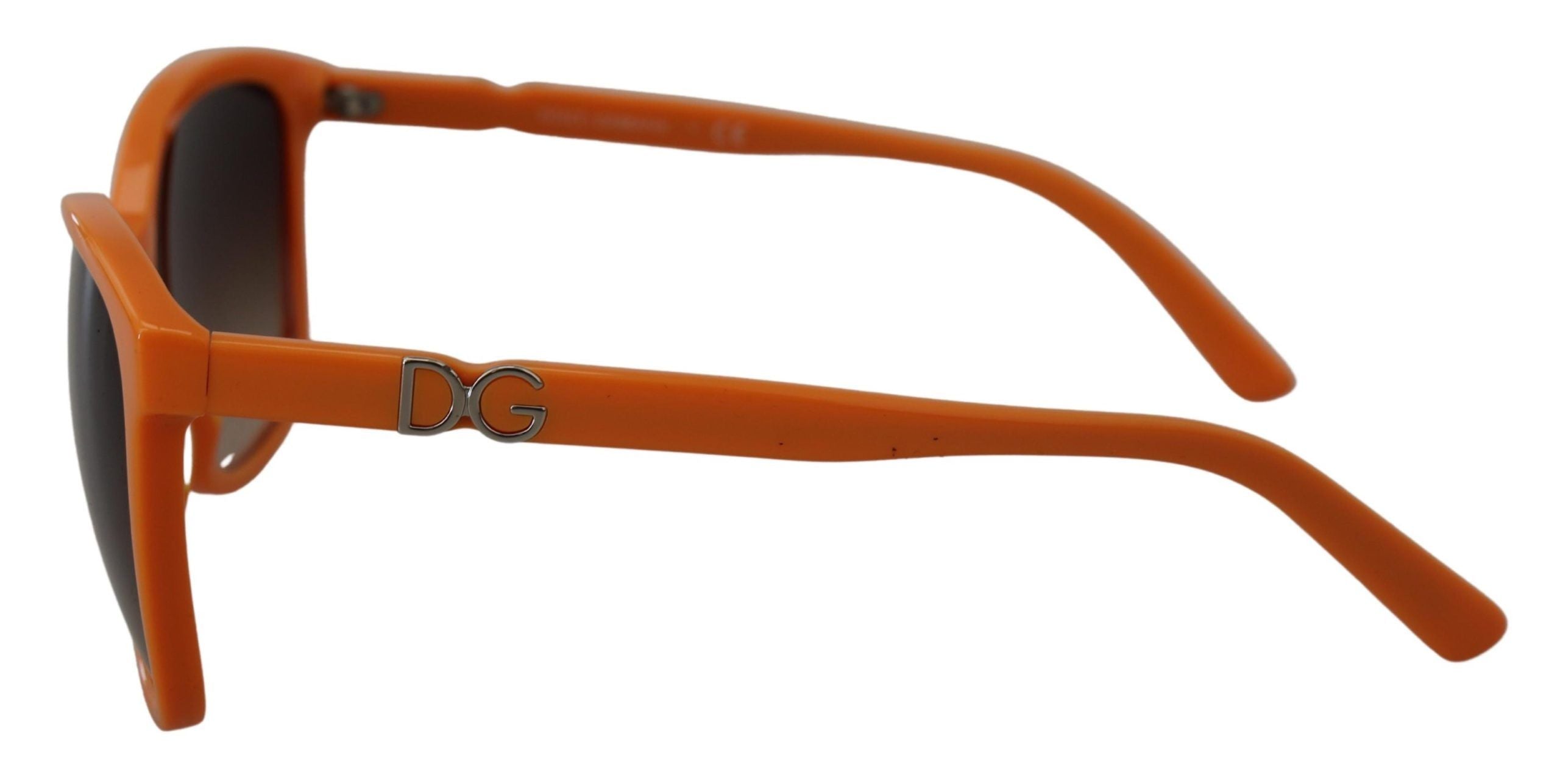 Orangea Acetatbågar Runda Solglasögon DG4170PM