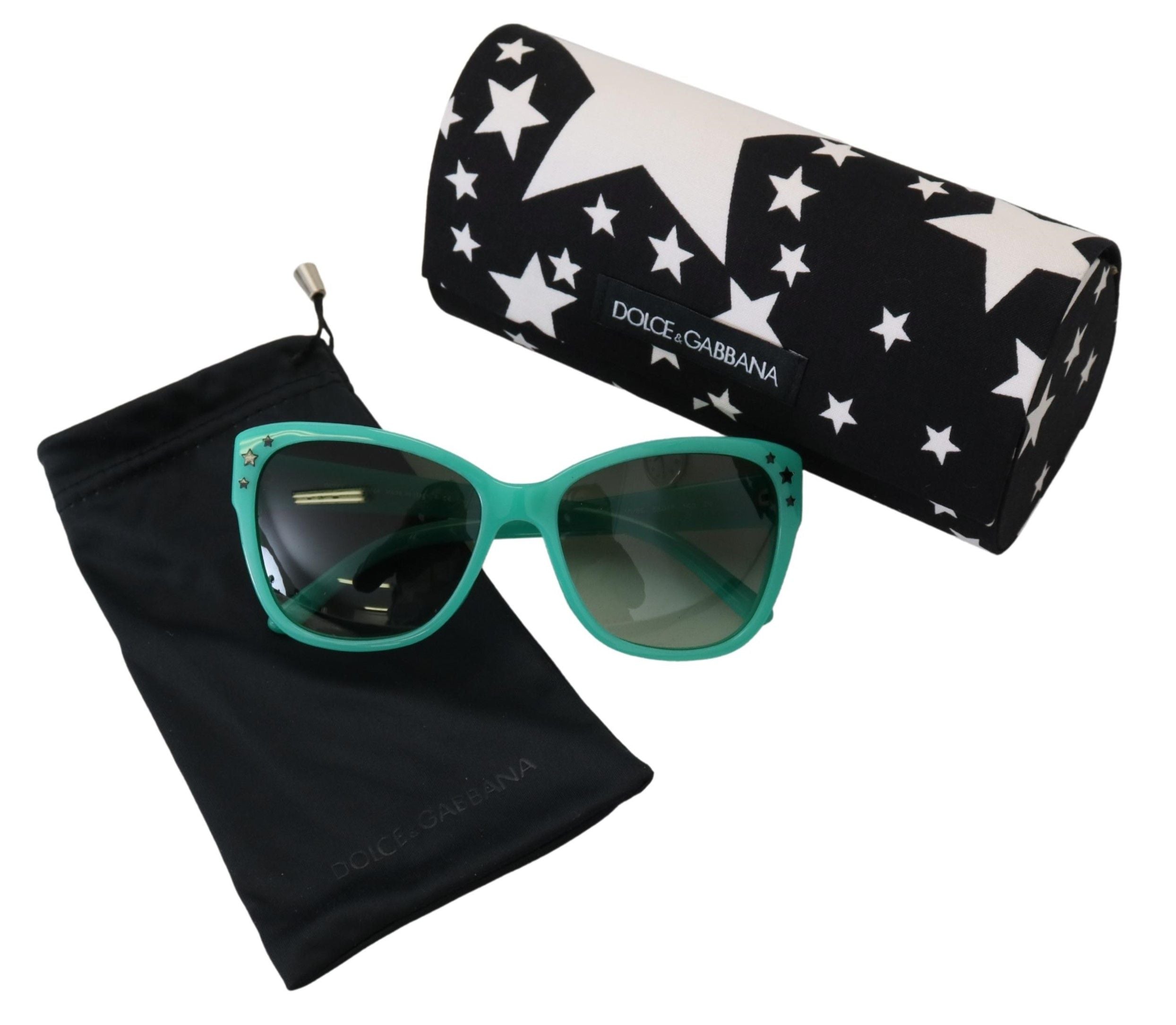 Gröna stjärnor Acetat Fyrkantiga Shades DG4124 Solglasögon
