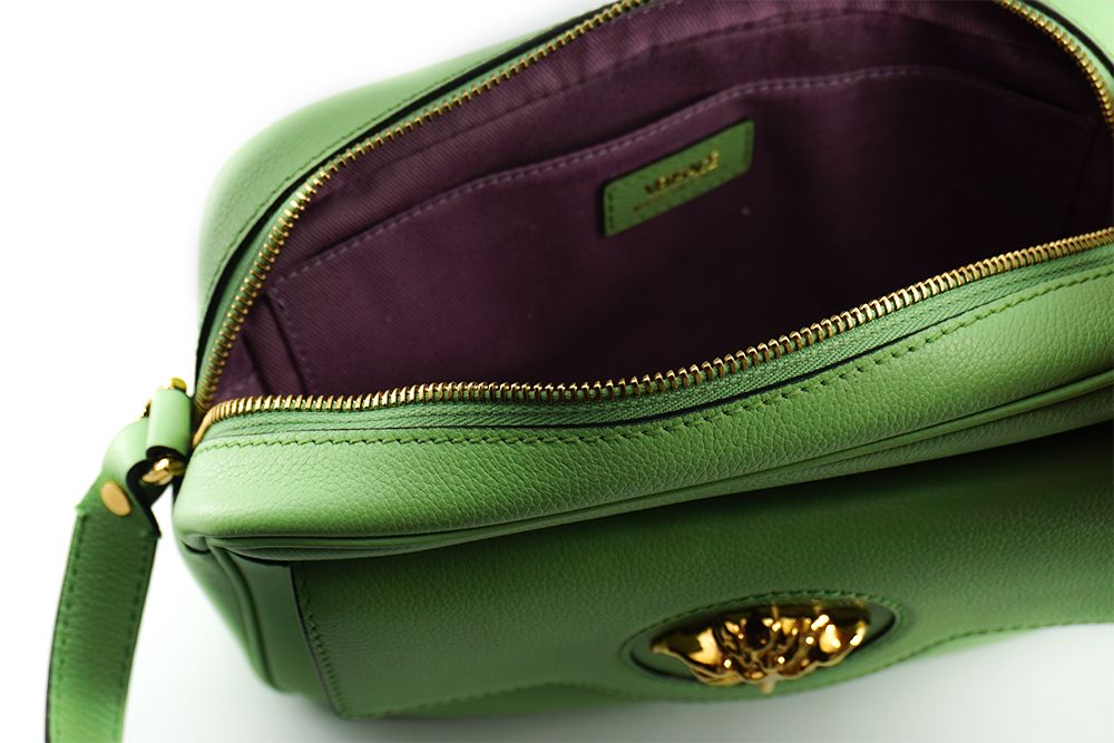 Elegant mintgrönt läderfodral för kamera