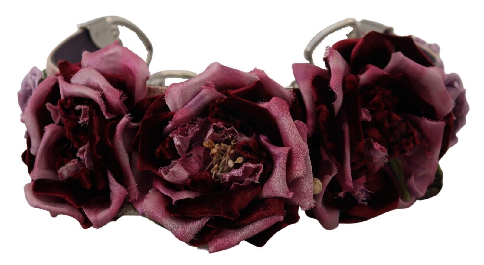 Flerfarget blomsterapplikasjoner metall skulderrem