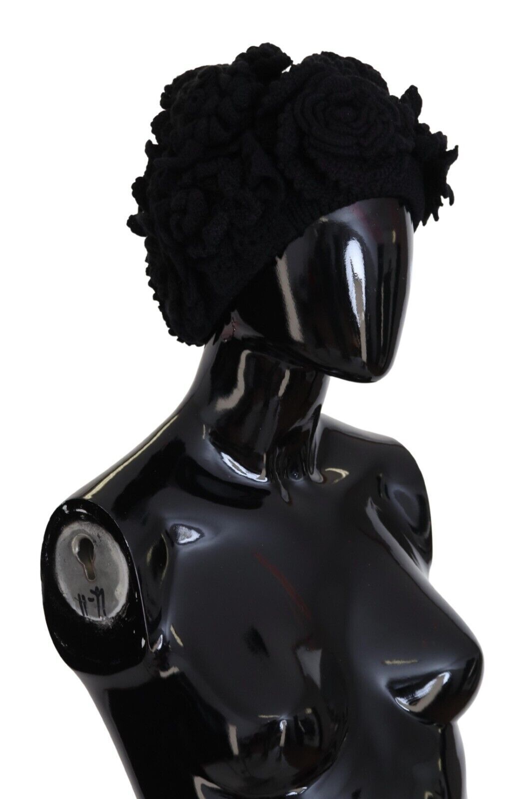 Dolce &amp; Gabbana svart ullstrikket vinterlue