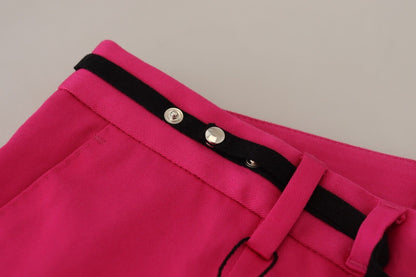 Dolce &amp; Gabbana Rosa Byxor Med Dragkedja Och Spänne I Midjan