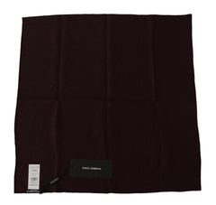 Dolce & Gabbana Brown Silk Blend Square Wrap Handkerchief Scarf