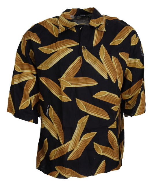 Dolce &amp; Gabbana Svart Casual Penne Rigate Linneskjorta