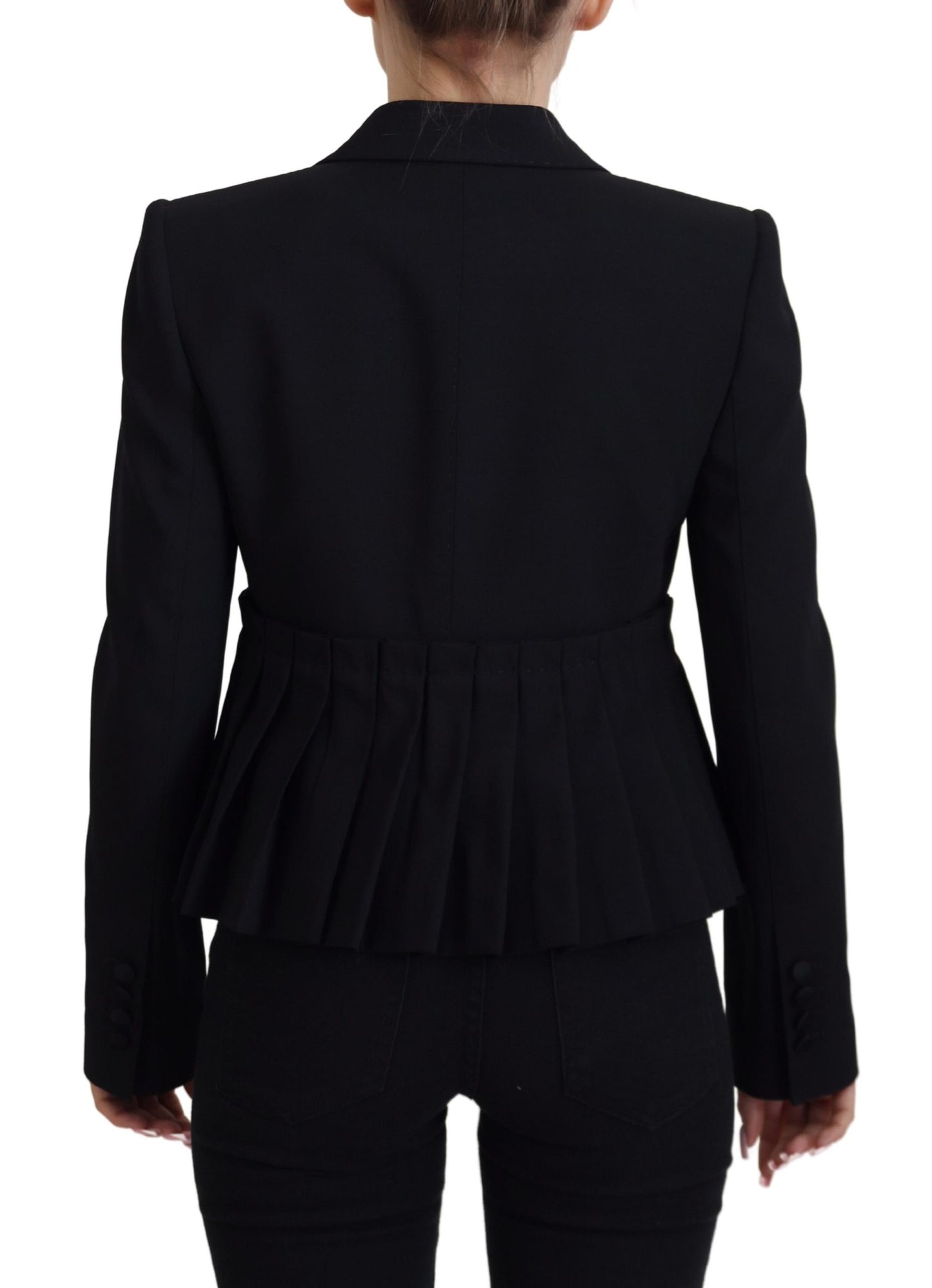 Dolce &amp; Gabbana svart enkeltspent blazer i ulljakke
