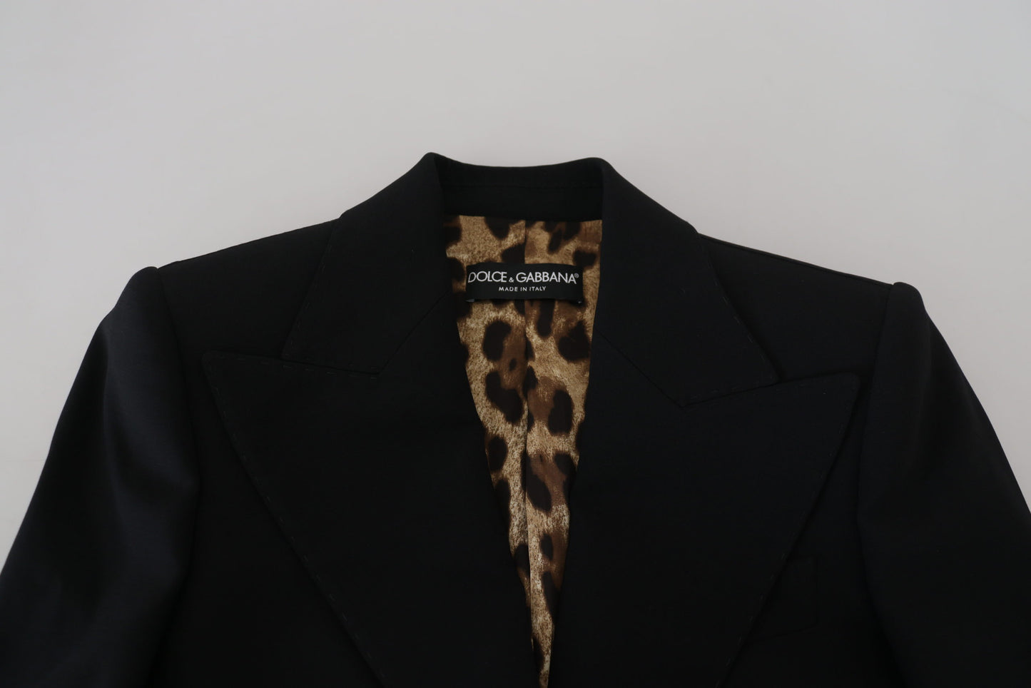 Dolce &amp; Gabbana svart enkeltspent blazer i ulljakke