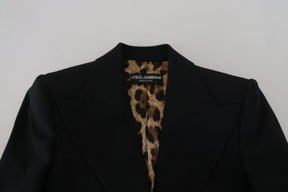 Dolce &amp; Gabbana svart enkeltspent blazer i ulljakke