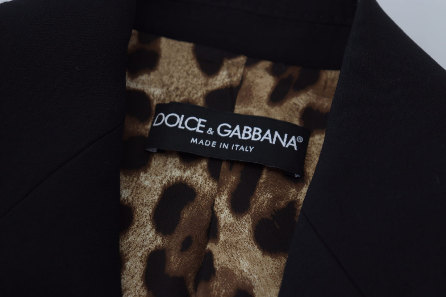 Dolce &amp; Gabbana svart enkeltspent blazer i ulljakke