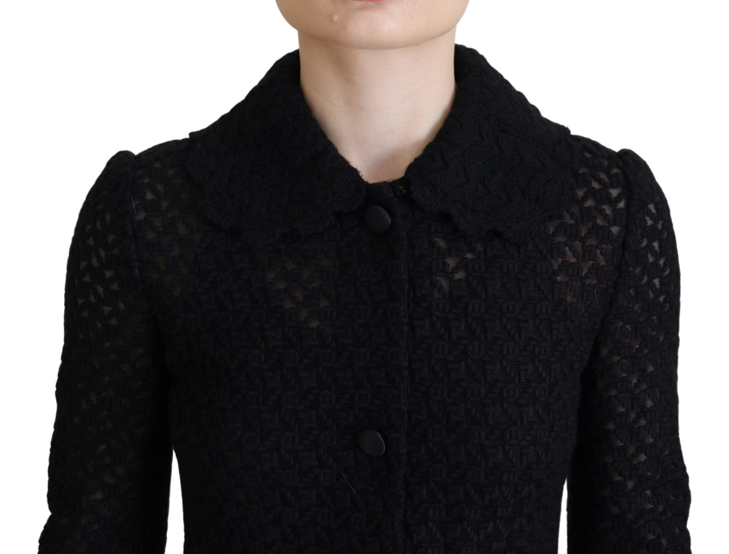 Dolce &amp; Gabbana Svart Lång Kavaj i Bomull