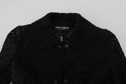 Dolce &amp; Gabbana Svart Lång Kavaj i Bomull
