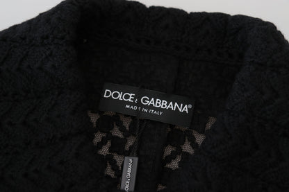 Dolce &amp; Gabbana Svart Lång Kavaj i Bomull
