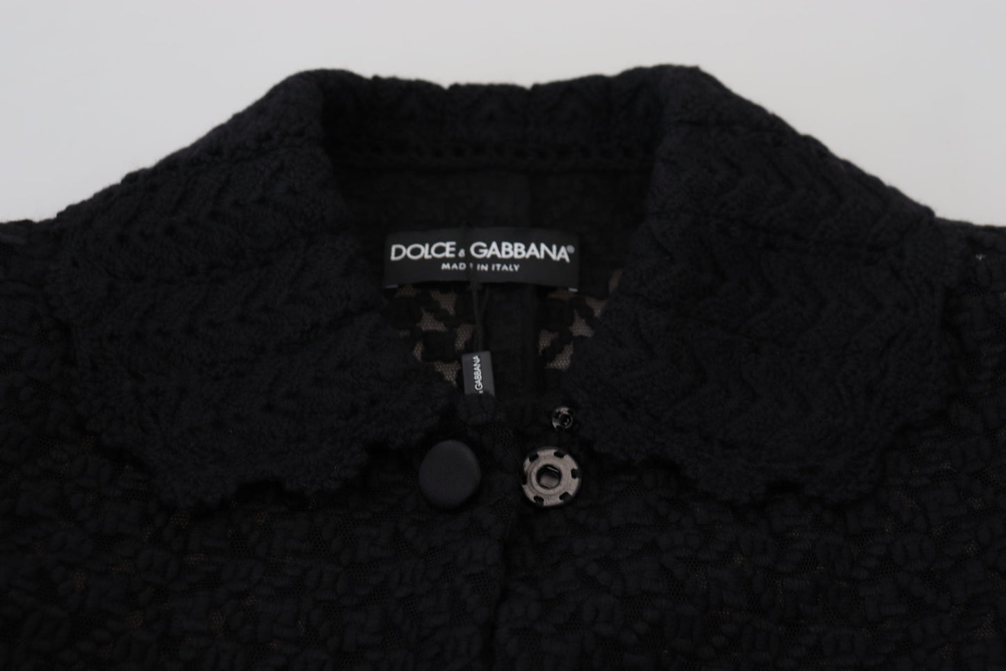 Dolce &amp; Gabbana Svart Lång Kavaj i Bomull