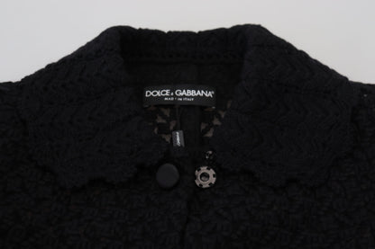 Dolce &amp; Gabbana Svart Lång Kavaj i Bomull