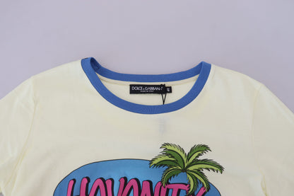 Dolce &amp; Gabbana Gul Havanity Rund Hals T-skjorte i bomull
