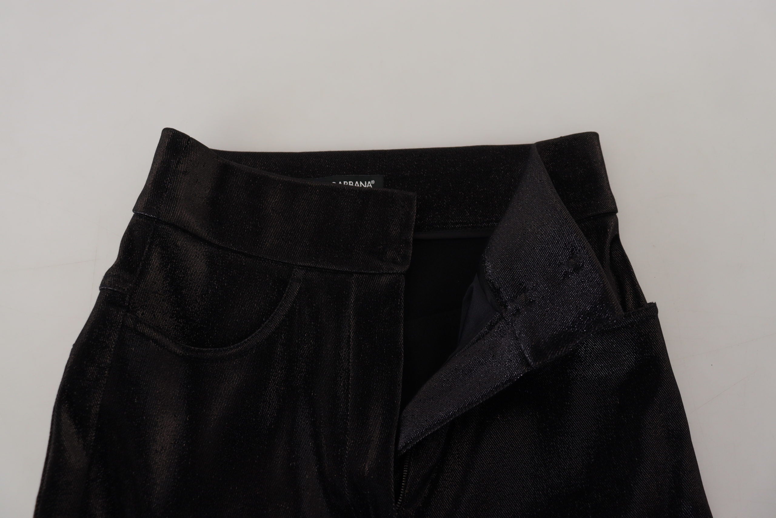 Svarta skinny jeans i tvättad bomull